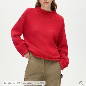 J. Crew 2025 Rollneck™ sweater in Vintage Ruby